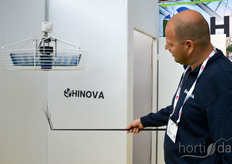 Hans Weisbeek with Hinova made a twirlstick to demonstrate the effect of his fans.